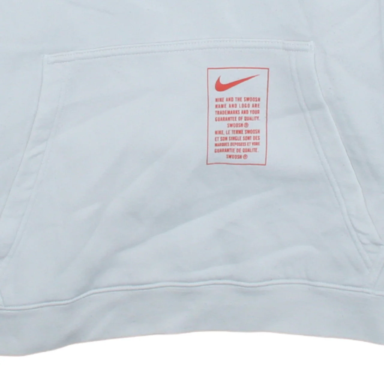 Nike Men's White Pullover Hoodie Small Sportswear Logo Fleece - Image 7