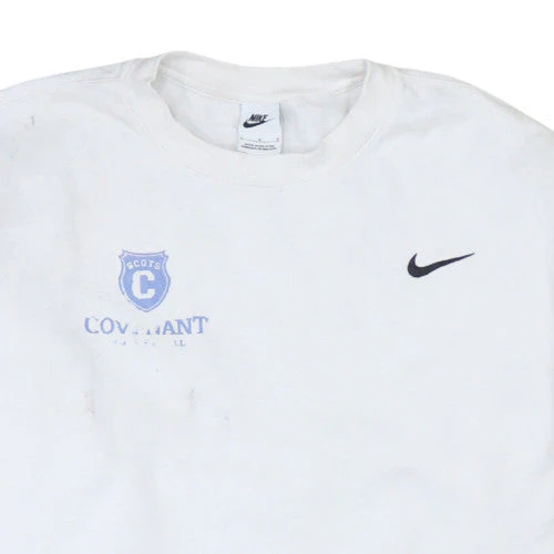 Nike Men's White Pullover Sweatshirt L Sports College Logo - Image 8