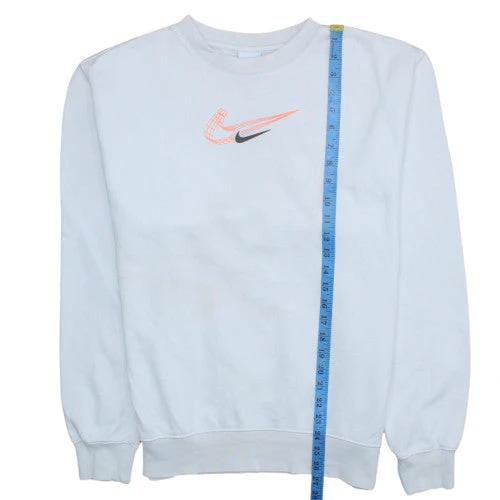 Nike Men's White Pullover Sweatshirt M Graphic Logo Fleece - Image 2