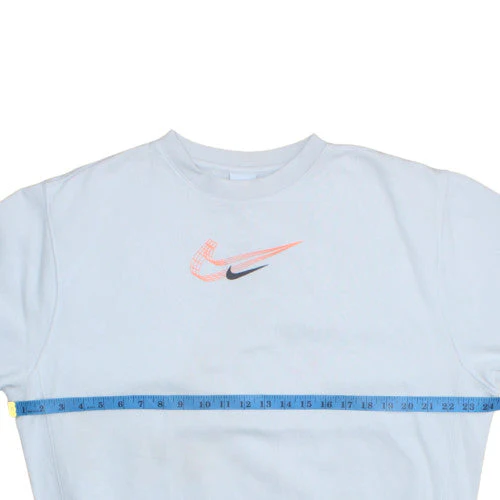 Nike Men's White Pullover Sweatshirt M Graphic Logo Fleece - Image 3