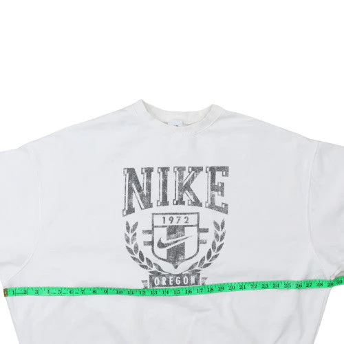 Nike Men's White Pullover Sweatshirt S Crew Neck Graphic Retro - Image 2