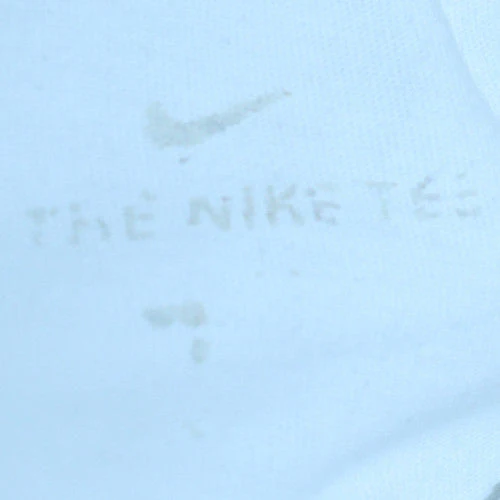 Nike Men's White Short Sleeve Crew Neck Cotton T-Shirt Size M - Image 5
