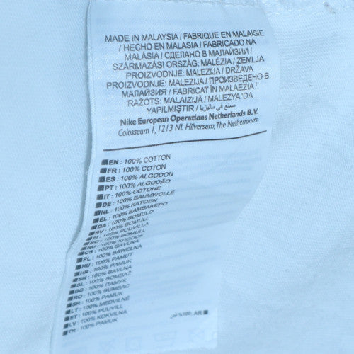 Nike Men's White Short Sleeve Crew Neck Cotton T-Shirt Size M - Image 6