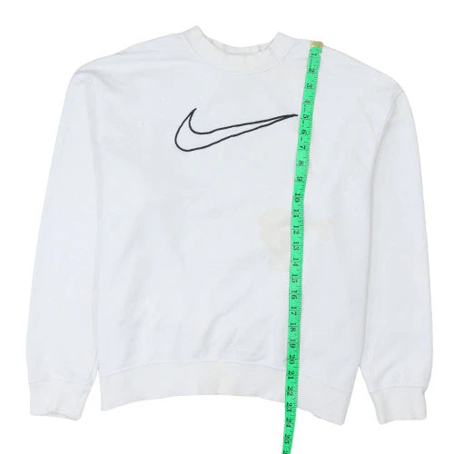Nike Men's White Small Pullover Crew Neck Sweatshirt - Image 2