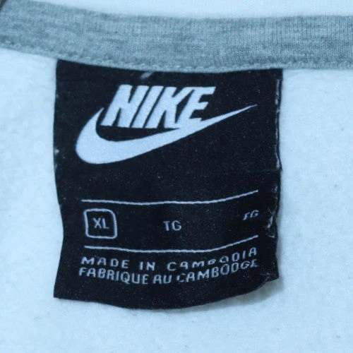 Nike Men's White XL Pullover Fleece Hoodie Sweatshirt - Image 6