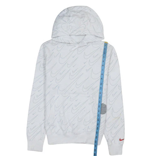 Nike Mens White XS Hoodie Graphic Print Pullover Sweatshirt - Image 2