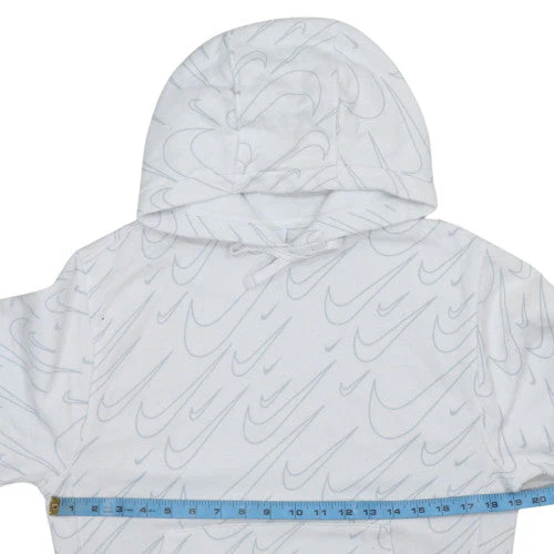 Nike Mens White XS Hoodie Graphic Print Pullover Sweatshirt - Image 3