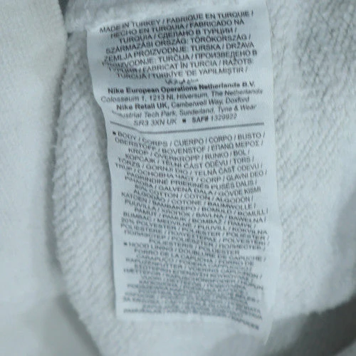 Nike Mens White XS Hoodie Graphic Print Pullover Sweatshirt - Image 5