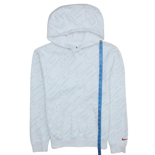 Nike Men's White XS Pullover Hoodie with Logo Graphic Print - Image 3