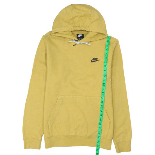 Nike Men's Yellow Pullover Hoodie Size S Fleece Sportswear - Image 2