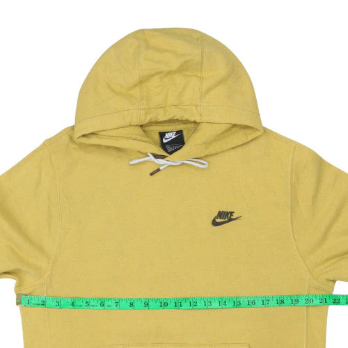 Nike Men's Yellow Pullover Hoodie Size S Fleece Sportswear - Image 3