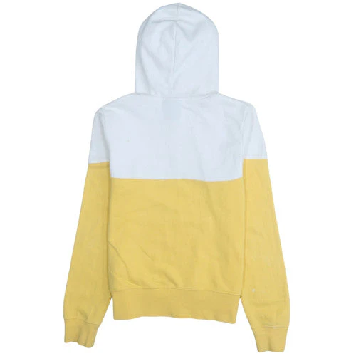 Nike Men's Yellow & White Pullover Hoodie Small Graphic Logo Cotton Blend - Image 4