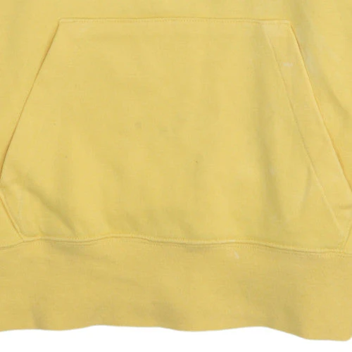 Nike Men's Yellow & White Pullover Hoodie Small Graphic Logo Cotton Blend - Image 8