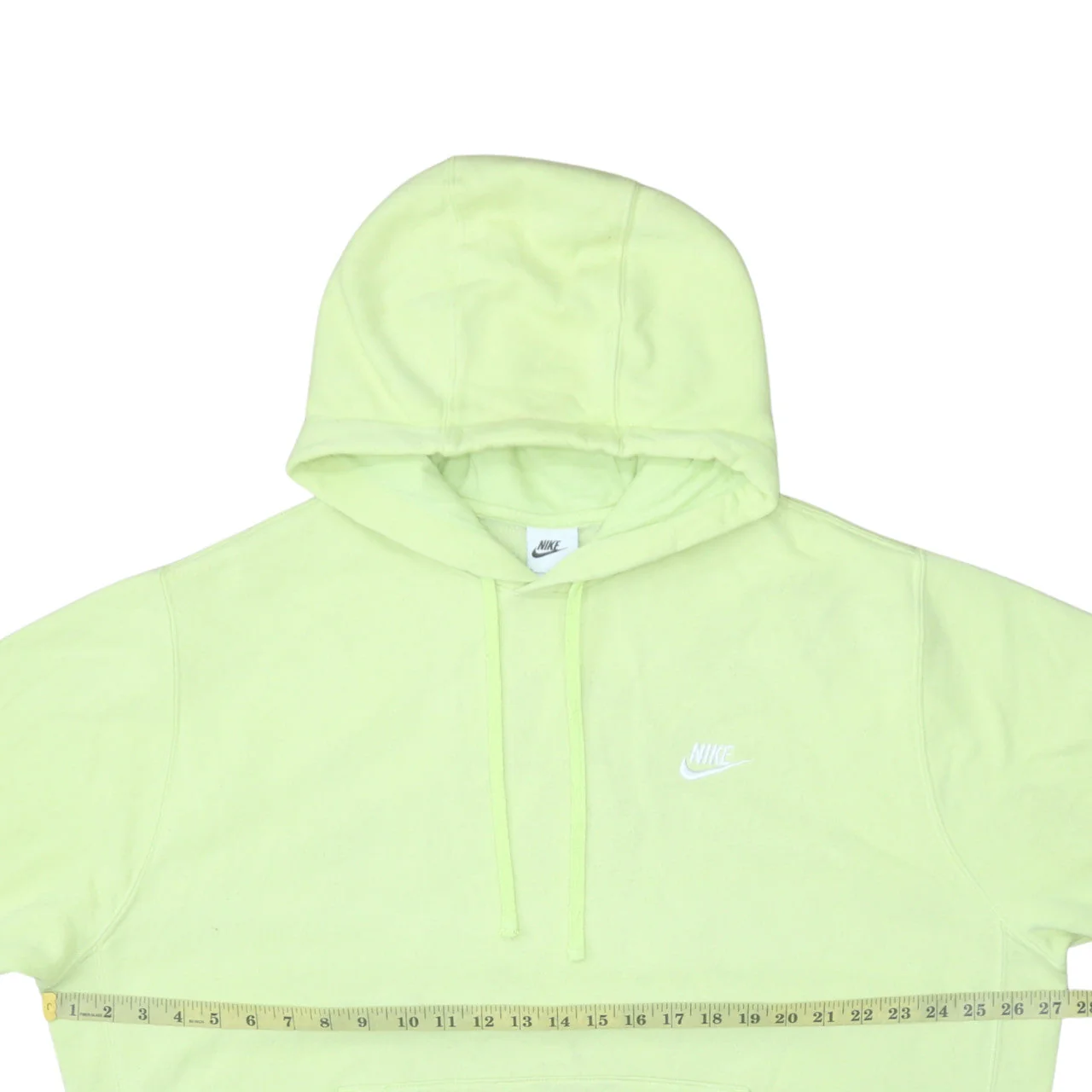 Nike Men's Yellow XL Pullover Hoodie with Logo Pocket - Image 2
