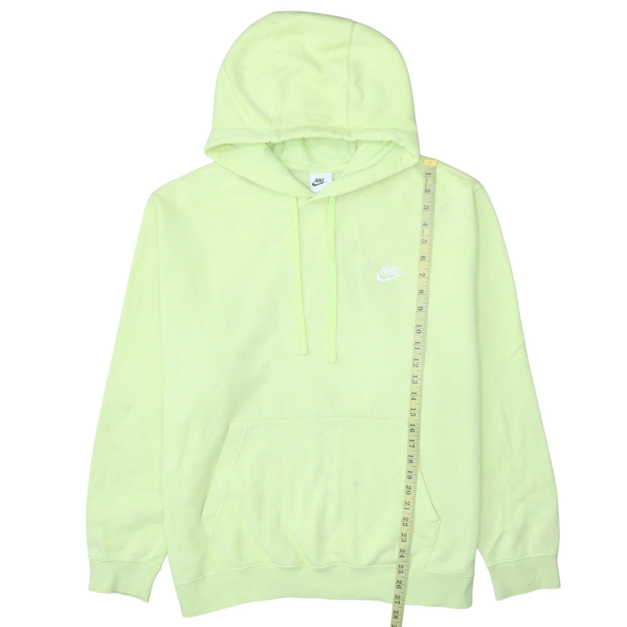 Nike Men's Yellow XL Pullover Hoodie with Logo Pocket - Image 3