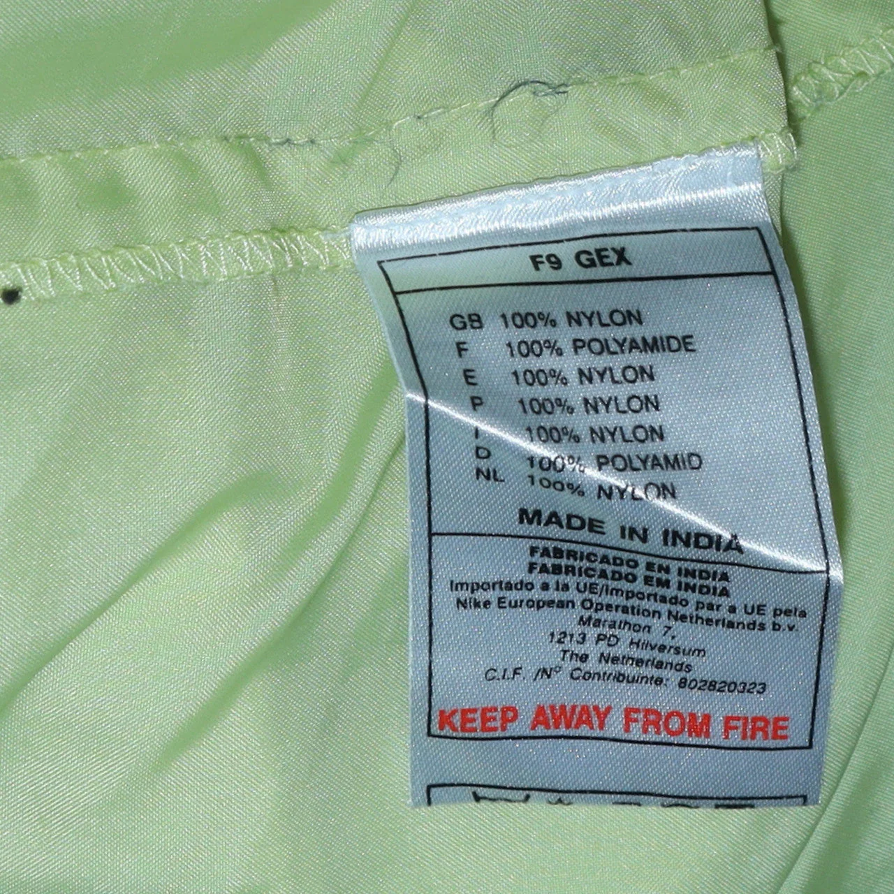 Nike Men's Yellow XL Windbreaker Jacket with Full Zip - Image 6