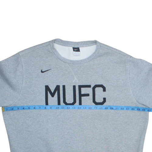Nike MUFC Men's Grey 2XL Pullover Sweatshirt Crew Neck - Image 3