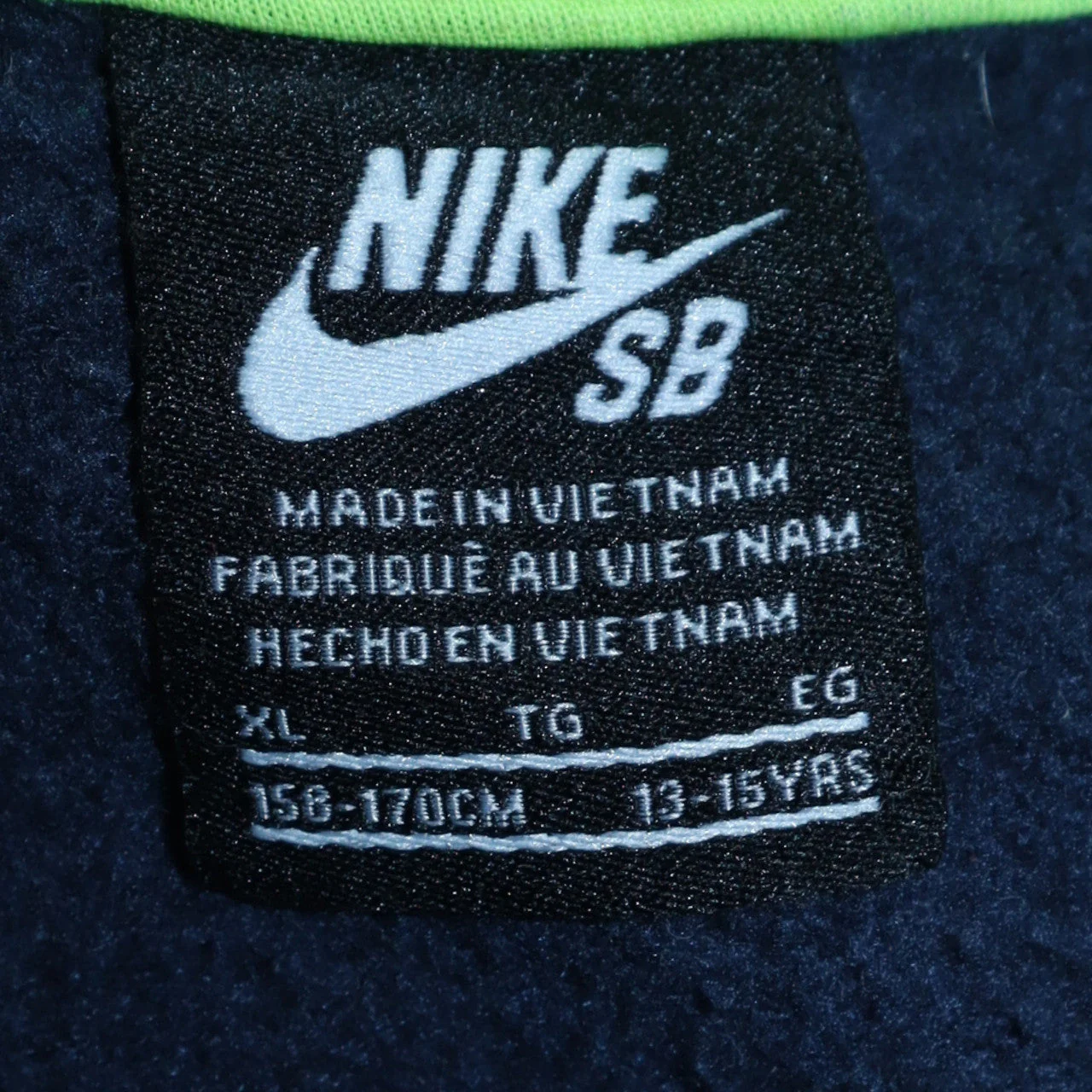 Nike SB Boys Navy Blue Hoodie XL 13-15 Years Pullover Fleece Sweatshirt - Image 5