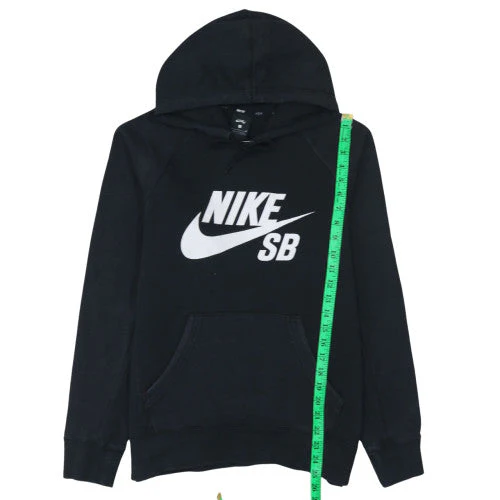 Nike SB Men's Black Pullover Hoodie Small Logo Fleece Sweatshirt - Image 2