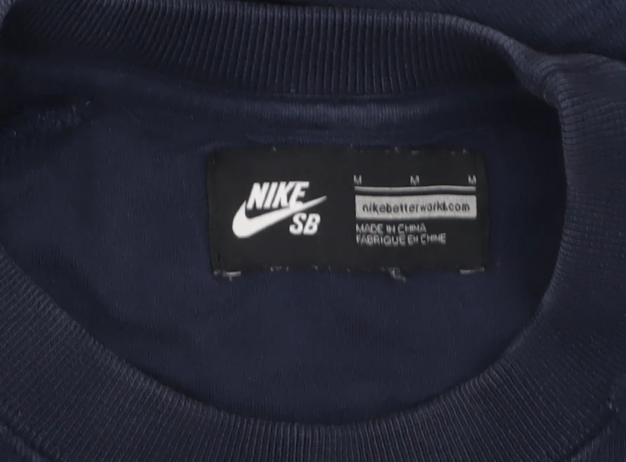 Nike SB Men's Blue Pullover Sweatshirt Size M Crew Neck Fleece - Image 5