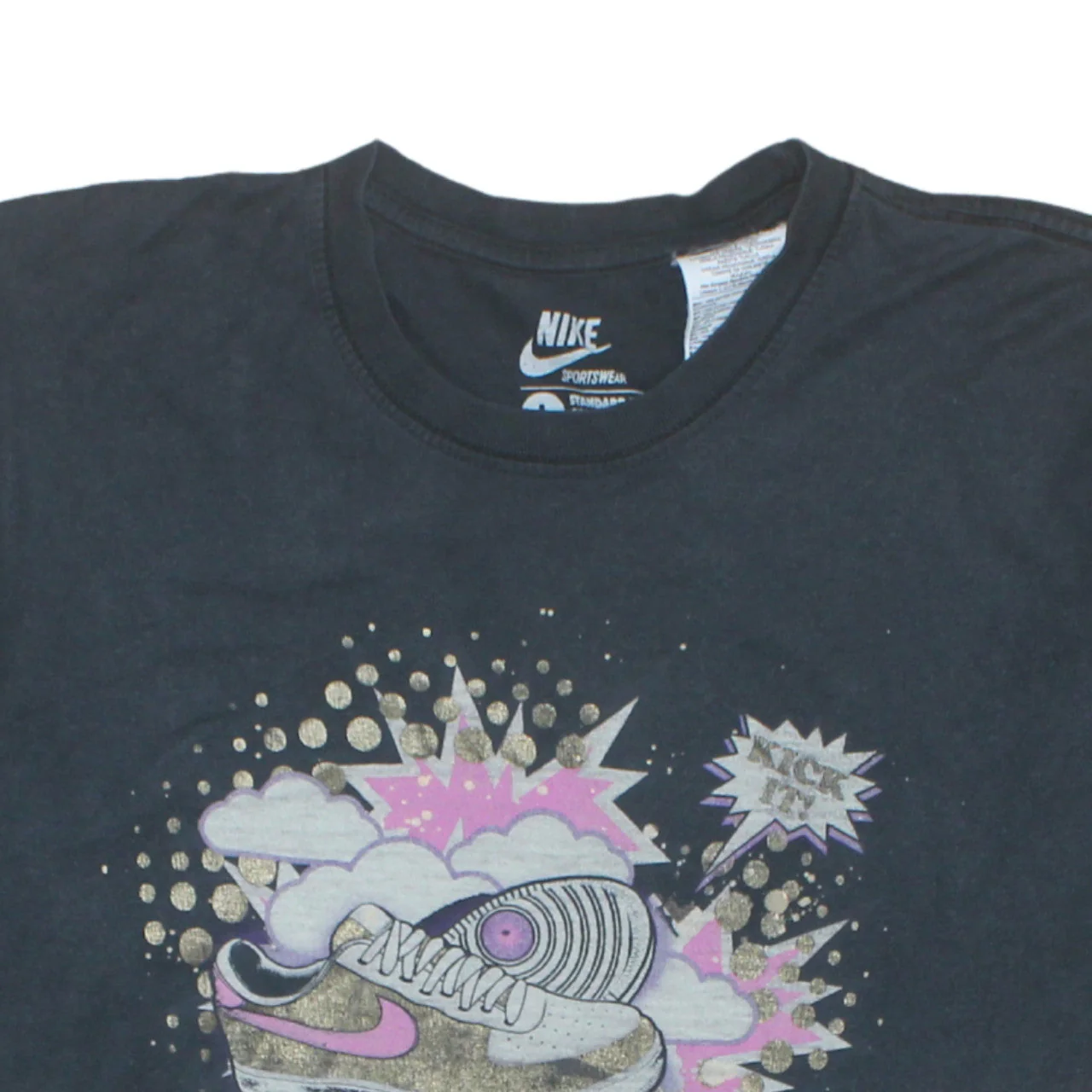 Nike Sportswear Men's Black Graphic Print T-Shirt Size L - Image 8