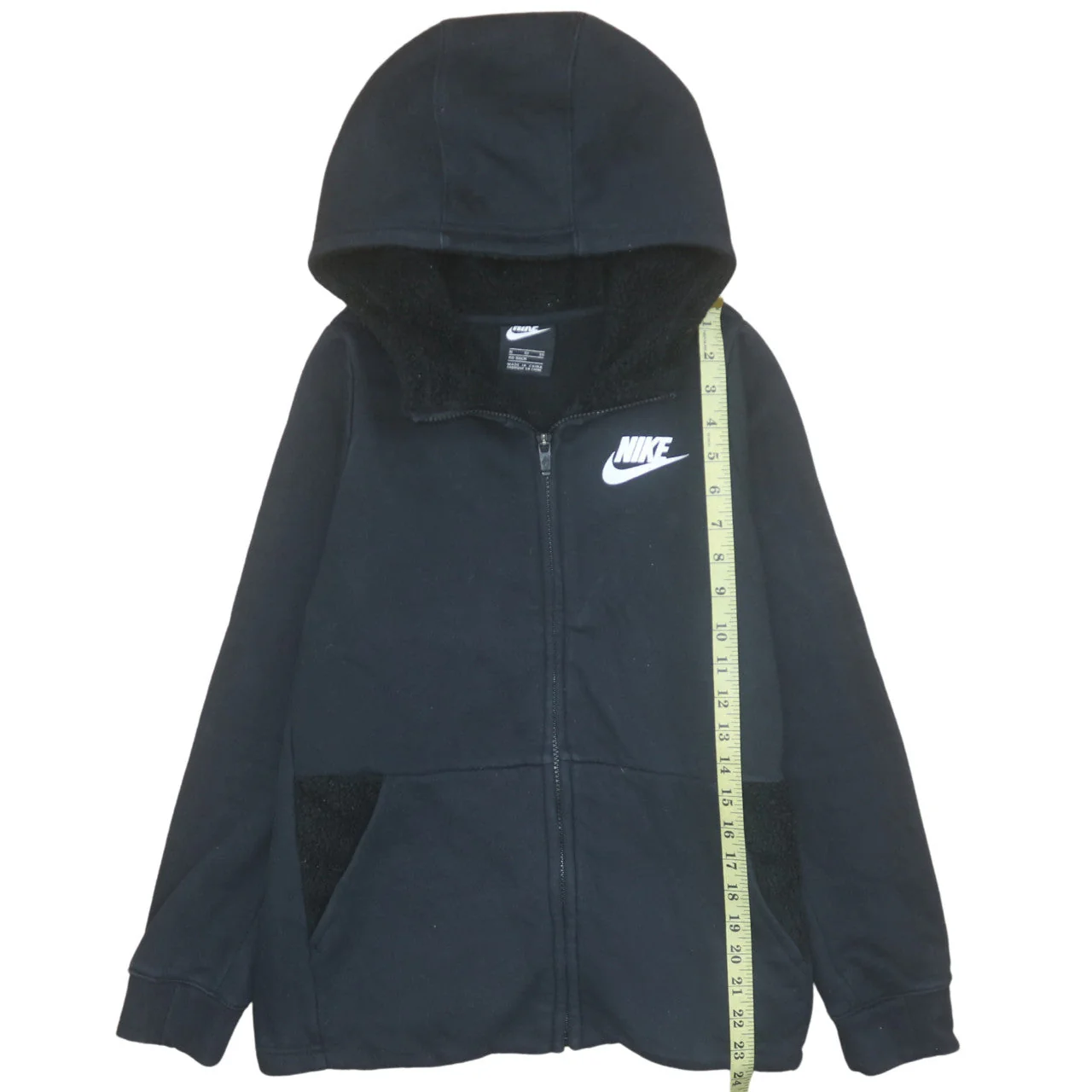 Nike Teens Black Full Zip Fleece Lined Hoodie XL - Image 2