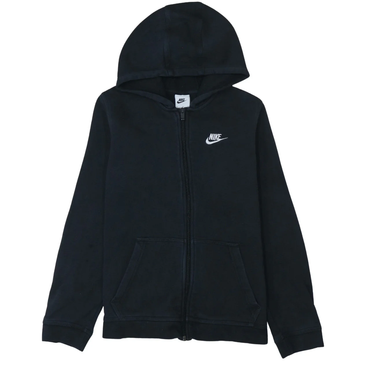 Nike Teens Black Full Zip Hoodie Sweatshirt XL 158-170cm