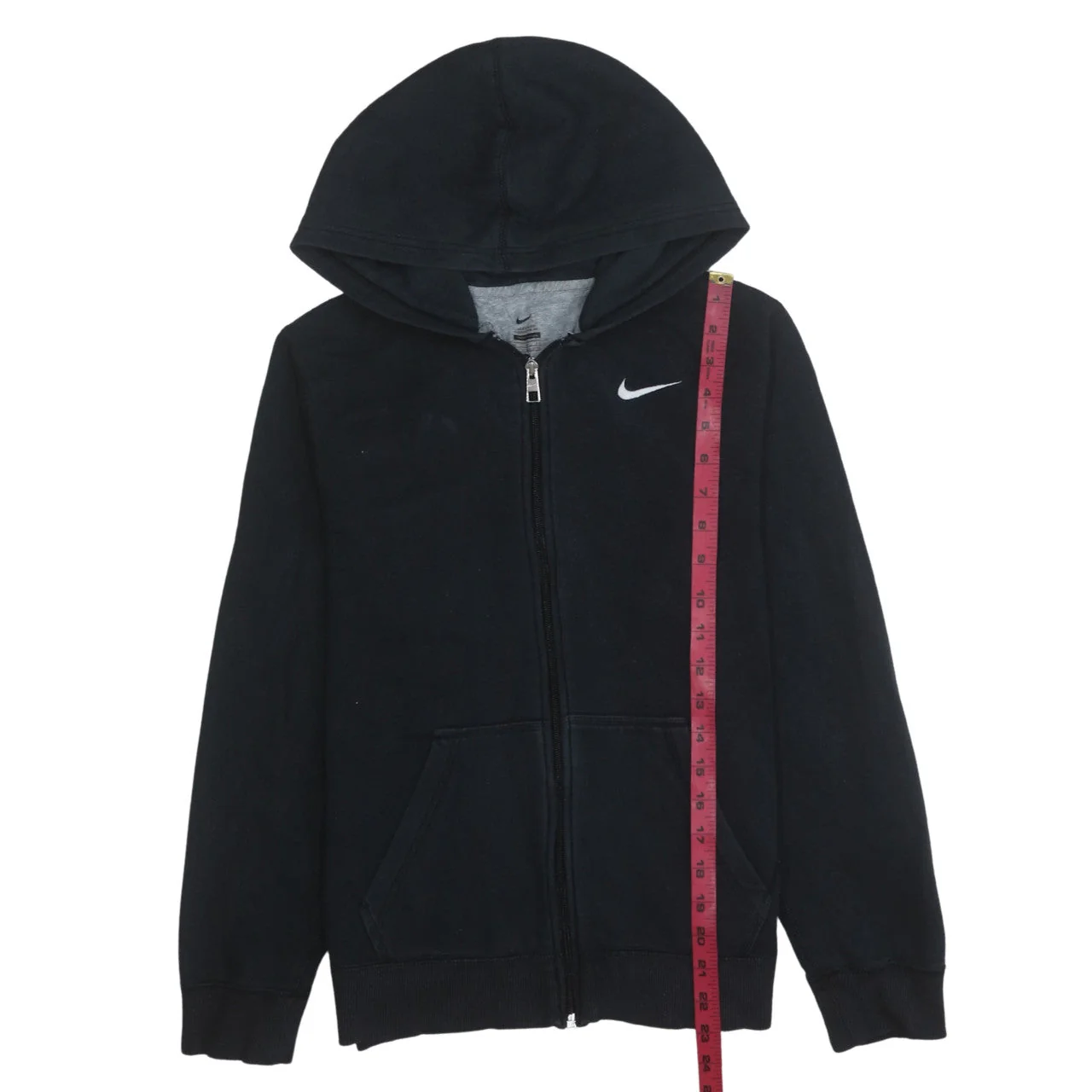 Nike Teens Black Full Zip Hoodie XL Fleece Sweatshirt - Image 3