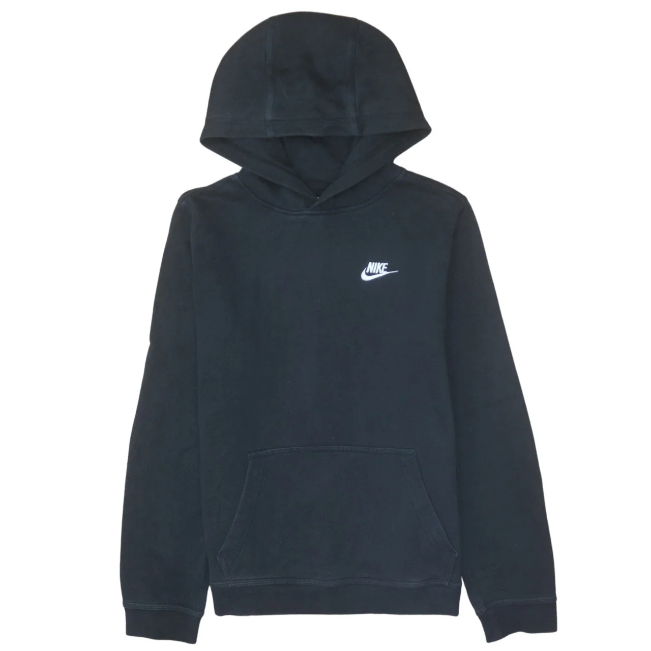 Nike Teens Black Pullover Hoodie XL Fleece Logo Hooded Sweatshirt