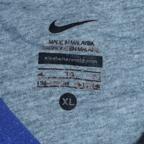 Nike Teens Blue Pullover Hoodie XL Fleece Sportswear - Image 5