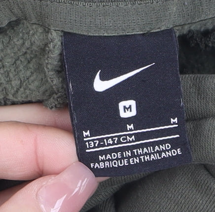 Nike Teens Green Pullover Hoodie M Sports Fleece Sweatshirt - Image 5