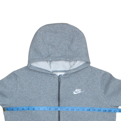 Nike Teens Grey Full Zip Fleece Hoodie XL Regular Fit - Image 2