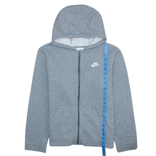 Nike Teens Grey Full Zip Fleece Hoodie XL Regular Fit - Image 3