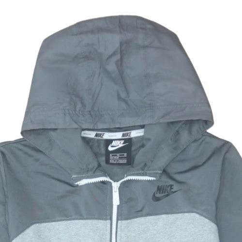 Nike Teens Grey Full Zip Hoodie XL Sportswear Fleece - Image 7
