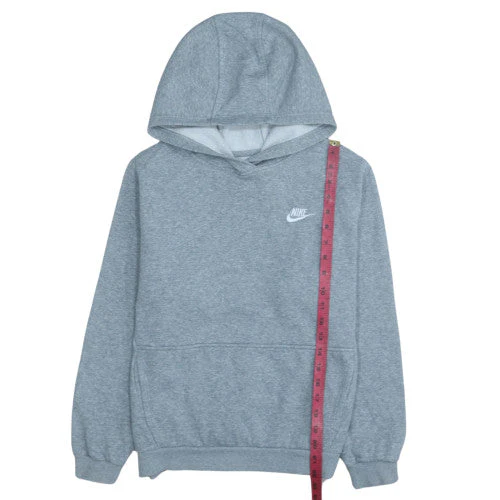 Nike Teens Grey Pullover Hoodie XL Regular Fit Sports Fleece - Image 2