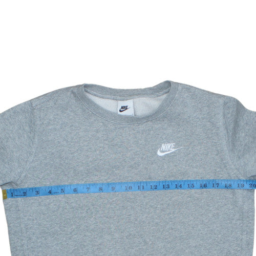 Nike Teens Grey Pullover Sweatshirt L Crew Neck Sports Fleece - Image 3