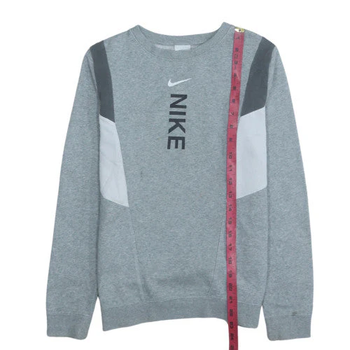 Nike Teens Grey Pullover Sweatshirt L Logo Sportswear - Image 3