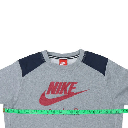 Nike Teens Grey XL Pullover Sweatshirt with Red Logo - Image 2