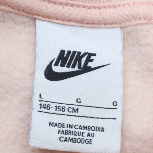 Nike Teens Pink Crew Neck Pullover Sweatshirt L 146-156cm - Image 6