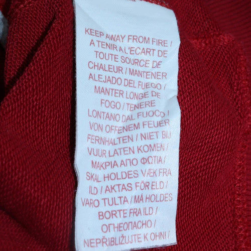 Nike Teens Red Full Zip Hoodie L Graphic Sports Fleece - Image 5