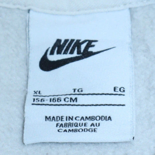 Nike Teens White Pullover Hoodie XL Fleece Graphic Sportswear - Image 5