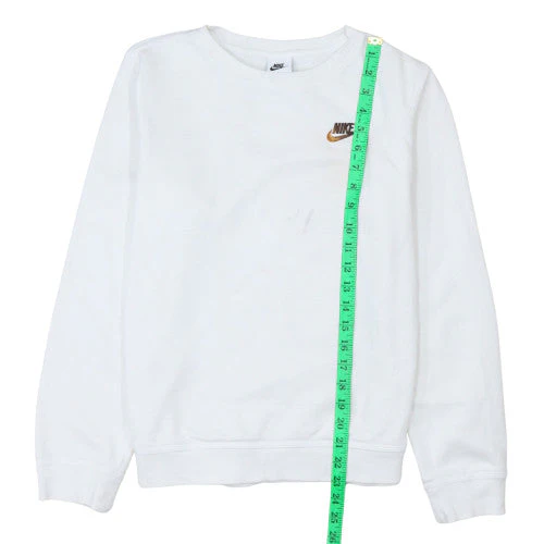 Nike Teens White Pullover Sweatshirt XL Crew Neck Fleece Sports Logo - Image 2
