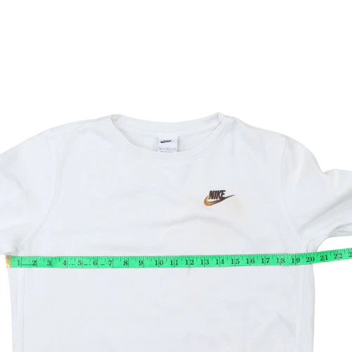 Nike Teens White Pullover Sweatshirt XL Crew Neck Fleece Sports Logo - Image 3
