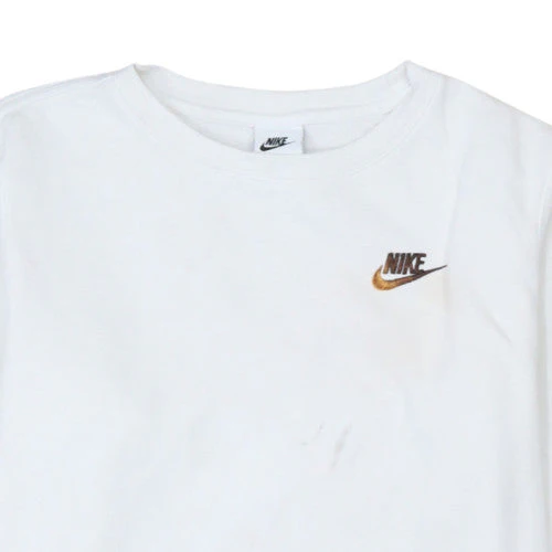 Nike Teens White Pullover Sweatshirt XL Crew Neck Fleece Sports Logo - Image 8