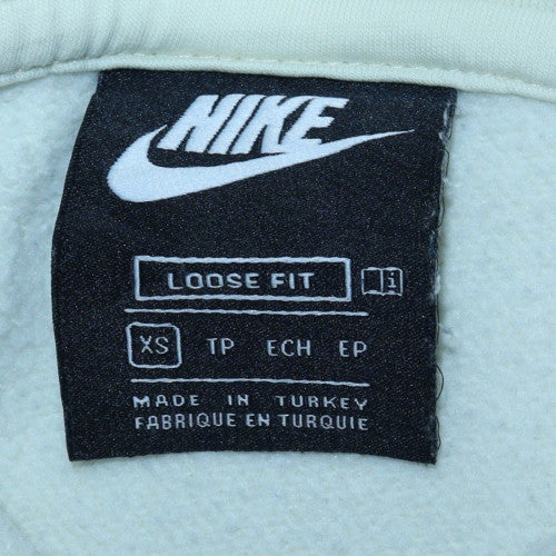Nike Women Beige 1/4 Zip Pullover Sweatshirt XS Loose Fit - Image 5