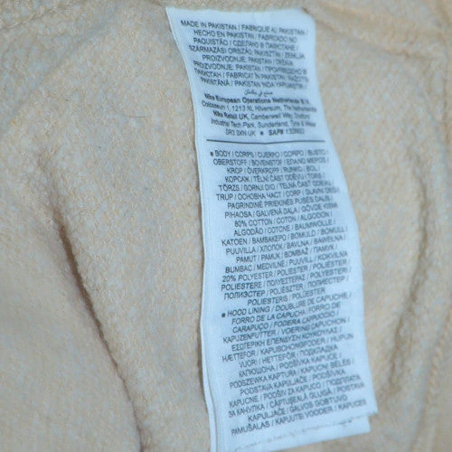 Nike Women Beige Pullover Hoodie L Cotton Blend Logo Hooded Sweatshirt - Image 5