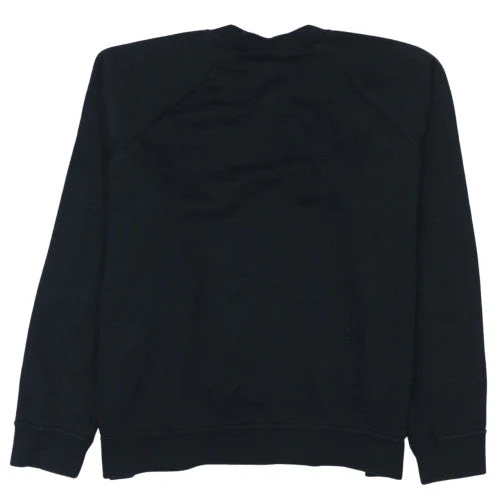 Nike Women Black Crew Neck Pullover Sweatshirt L Cotton Blend Logo - Image 4