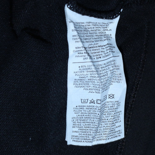 Nike Women Black Crew Neck Pullover Sweatshirt L Cotton Blend Logo - Image 6