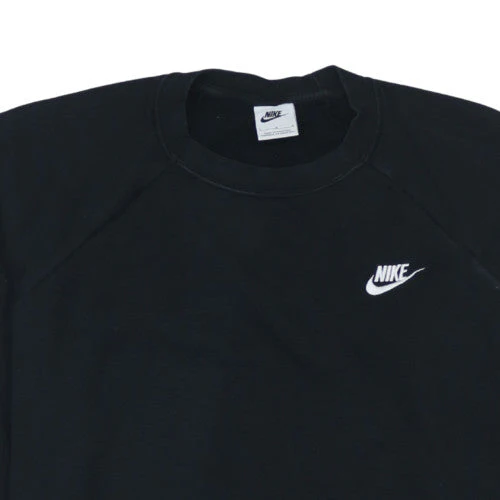 Nike Women Black Crew Neck Pullover Sweatshirt L Cotton Blend Logo - Image 8