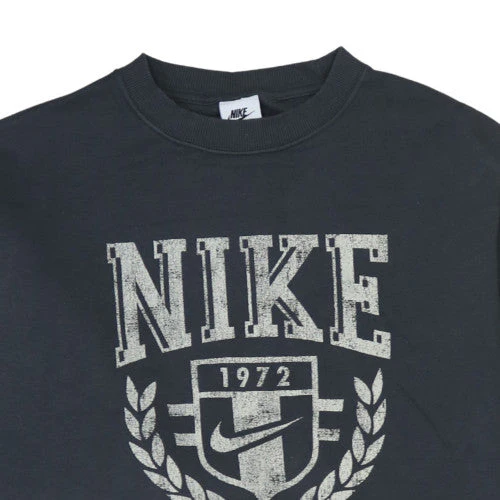 Nike Women Black Crew Neck Pullover Sweatshirt Size S 1972 Oregon Logo - Image 7
